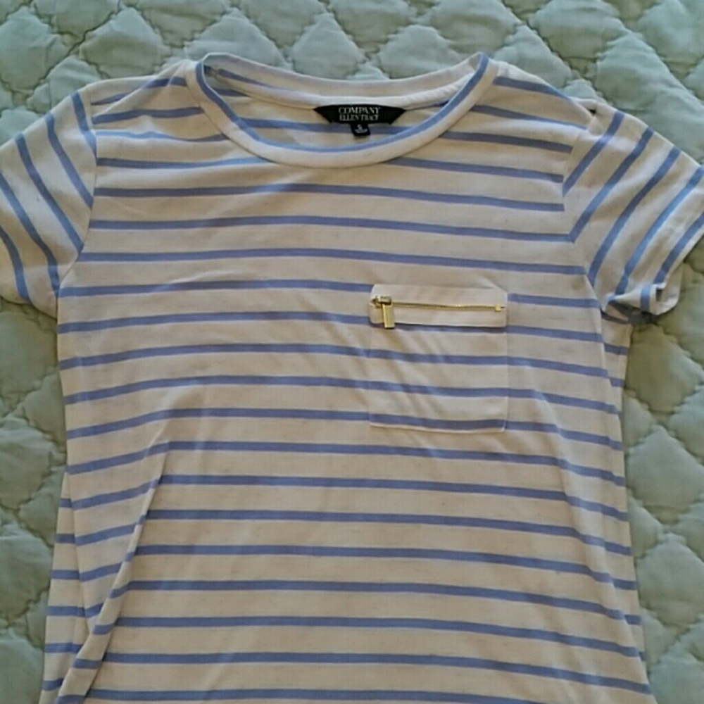 Ellen Tracy Zipper Tee Small